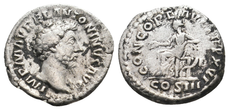 MARCUS AURELIUS (161-180). Denarius. 
.
Condition: Very Fine.
Weight: 3.30 g.
Di...