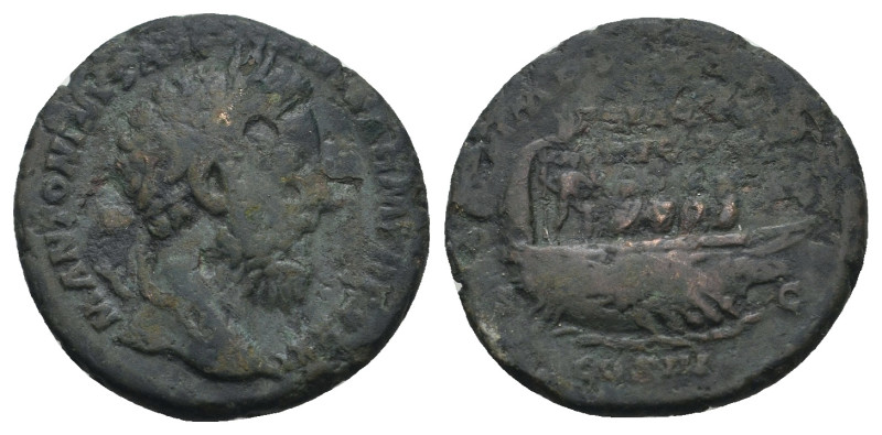 MARCUS AURELIUS (161-180). Dupondius.
.
Condition: Fine.
Weight: 9.08 g.
Diamete...