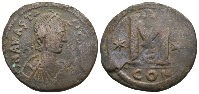 ANASTASIUS I (491-518). Follis. 
.
Condition: Very Fine.
Weight: 16.16 g.
Diamet...