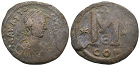 ANASTASIUS I (491-518). Follis. 
.
Condition: Very Fine.
Weight: 16.16 g.
Diameter: 34.9 mm