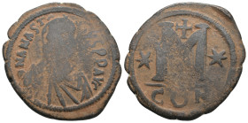 ANASTASIUS I (491-518). Follis. 
.
Condition: Fine.
Weight: 17.08 g.
Diameter: 37.7 mm