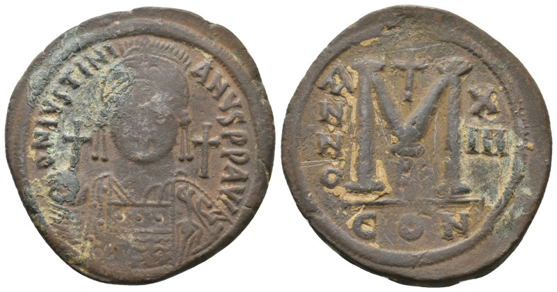 JUSTINIAN I (527-565). Follis.
.
Condition: Very Fine.
Weight: 22.26 g.
Diameter...