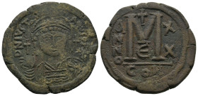 JUSTINIAN I (527-565). Follis.
.
Condition: Very Fine.
Weight: 21.1 g.
Diameter: 34 mm