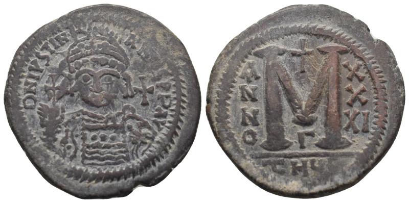 JUSTINIAN I (527-565). Follis.
.
Condition: Very Fine.
Weight: 18.15 g.
Diameter...