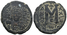 JUSTINIAN I (527-565). Follis.
.
Condition: Fine.
Weight: 19.89 g.
Diameter: 34.4 mm