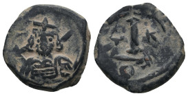 CONSTANTINE IV POGONATUS (668-685). Follis.
.
Condition: Very Fine.
Weight: 4.44 g.
Diameter: 19.9 mm