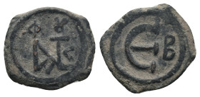 JUSTIN II (565-578). Pentanummium.
.
Condition: Very Fine.
Weight: 2.04 g.
Diameter: 15.7 mm