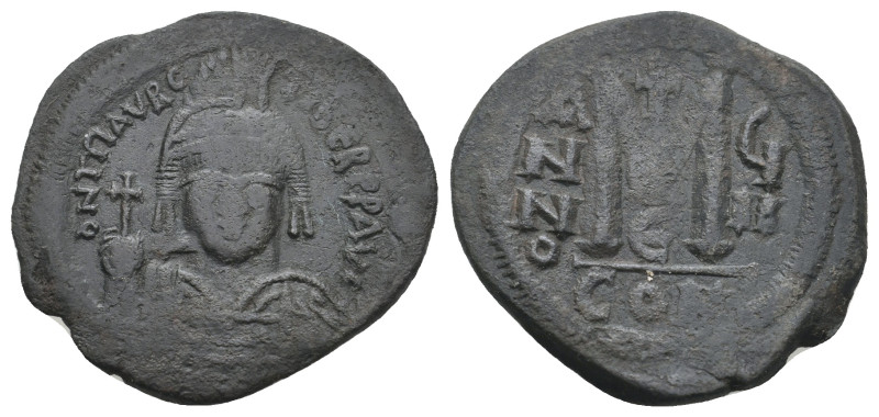 MAURICE TIBERIUS (582-602). Follis. 
.
Condition: Fine.
Weight: 11.56 g.
Diamete...