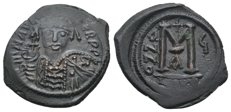 MAURICE TIBERIUS (582-602). Follis. 
.
Condition: Very Fine.
Weight: 12.80 g.
Di...