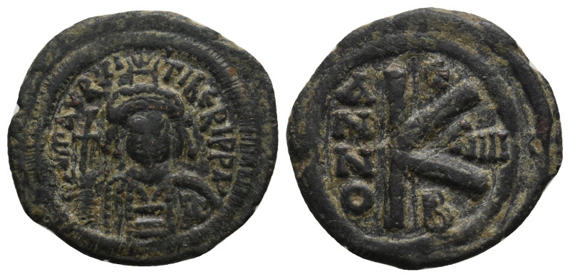 MAURICE TIBERIUS (582-602). Follis. 
.
Condition: Very Fine.
Weight: 4.91 g.
Dia...