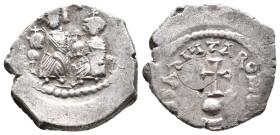 HERACLIUS with HERACLIUS CONSTANTINE (610-641). Hexagram.
.
Condition: Very Fine.
Weight: 6.62 g.
Diameter: 23.9 mm