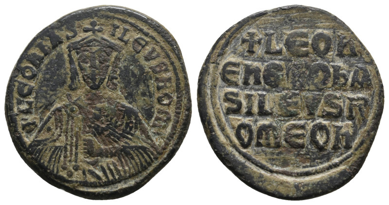 LEO VI THE WISE (886-912). Follis.
.
Condition: Very Fine.
Weight: 7.33 g.
Diame...