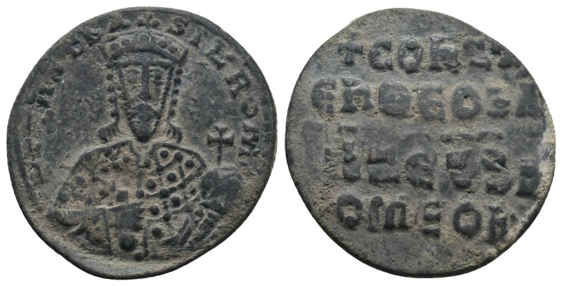 CONSTANTINE VII PORPHYROGENITUS with ROMANUS I (913-959). Follis.
.
Condition: V...