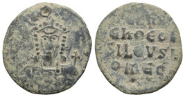 CONSTANTINE VII PORPHYROGENITUS with ROMANUS I (913-959). Follis.
.
Condition: Fine.
Weight: 4.21 g.
Diameter: 24.3 mm