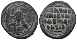 ANONYMOUS FOLLES. Class A2. Attributed to Basil II & Constantine VIII (976-1025). Follis. 
.
Condition: Very Fine.
Weight: 15.23 g.
Diameter: 35.2 mm
