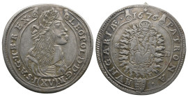 AUSTRIA. Holy Roman Empire. Habsburg. Leopold I (Emperor, 1658-1705). 15 Kreuzer (1676 KB). Kremnitz.
.
Condition: Very Fine.
Weight: 5.92 g.
Diameter...