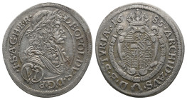 AUSTRIA. Holy Roman Empire. Habsburg. Leopold I (Emperor, 1658-1705). 6 Kreuzer (1685 NB-PO).
.
Condition: Very Fine.
Weight: 3.13 g.
Diameter: 25.8 m...