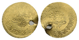 OTTOMAN EMPIRE. Mahmud II (AH 1223-1255 / 1808-1839 AD). GOLD .
.
Condition: Fine.
Weight: 0.34 g.
Diameter: 12 mm