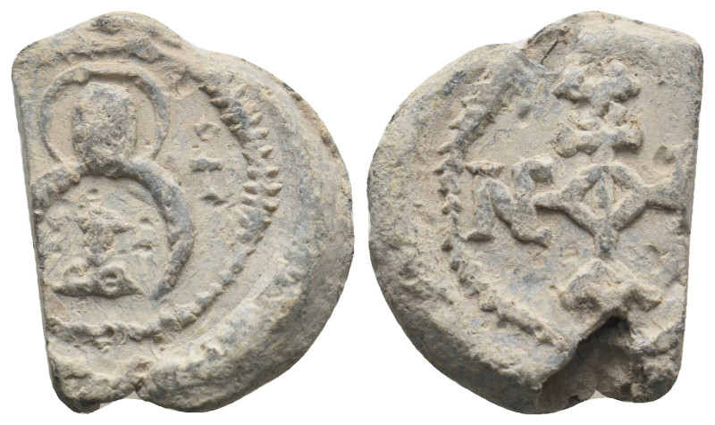 BYZANTINE LEAD SEALS. Uncertain.
.
Condition: Very Fine.
Weight: 10.58 g.
Diamet...