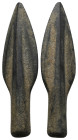 GREEK BRONZE ARROWHEAD.(CIRCA 3RD-1ST BC).
.
Condition: Very Fine.
Weight: 5.37 g.
Diameter: 39.7 mm