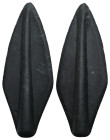 GREEK BRONZE ARROWHEAD.(CIRCA 3RD-1ST BC).
.
Condition: Very Fine.
Weight: 10.42 g.
Diameter: 49.2 mm