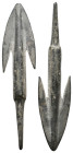 GREEK BRONZE ARROWHEAD.(CIRCA 3RD-1ST BC).
.
Condition: Very Fine.
Weight: 13.37 g.
Diameter: 73.4 mm