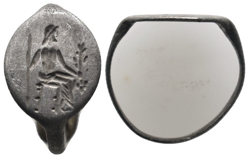 Greek Silver Ring.
.
Condition: Very Fine.
Weight: 3.48 g.
Diameter: -