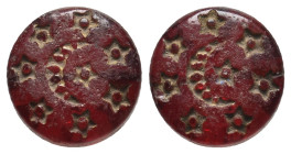 Islamic Ring stone 16nd-19rd Century.
.
Condition: Very Fine.
Weight: 1.40 g.
Diameter: 12.7 mm.