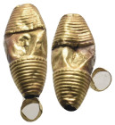 ANCIENT GREEK GOLD PENDANT (CIRCA 3RD-1ST CENTURY BC).
.
Condition: Very Fine.
Weight: 0.67 g.
Diameter: 18.6 mm.
