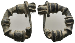 ANCIENT ROMAN BRONZE FIBULA (1ST-3TH CENTURY AD) .
.
Condition: Very Fine.
Weight: 8.25 g.
Diameter: 25mm.