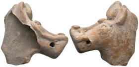 ANCIENT ROMAN EARTH HORSE HEAD.
.
Condition: Very Fine.
Weight: 116.49 g.
Diameter: 96 mm