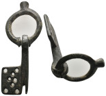 ANCIENT ROMAN BRONZE KEY.
.
Condition: Very Fine.
Weight: 29.82 g.
Diameter: 78.5 mm