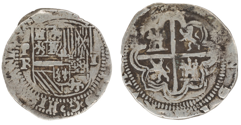 Moneda virreinal. Felipe II. 1 Real. S/F – Ballesteros 2º periodo 1580-1581. B (...