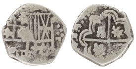 Moneda virreinal. Felipe III o IV. 1 Real. Anterior a 1650. L (López Barriales). Potosí. Ag. 3,26 g. MBC-. Salida: 20