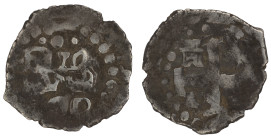 Moneda virreinal. Felipe IV. ½ Real. 1666. E (Antonio de Ergueta). Potosí. Ag. 1,54 g. Cal-597. BC+. Salida: 10