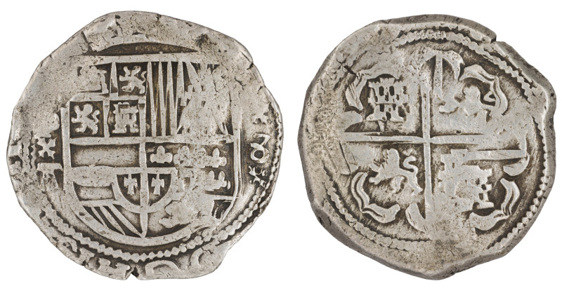 Moneda virreinal. Felipe IV. 8 Reales. 1630?. T (Tapia). Potosí. Ag. 26,59 g. Pa...