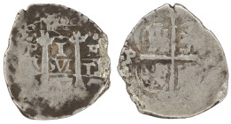 Moneda virreinal. Carlos II. 1 Real. 1677 ?. E (Antonio de Ergueta). Potosí. Ag. 3,00 g. Cal-263. MBC-. Salida: 25