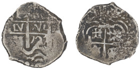 Moneda virreinal. Luis I. 1 Real. 1727. Y (Diego Ybarbouru). Potosí. Ag. 3,68 g. Cal-1653. MBC-. Fecha parcialmente visible. Salida: 40
