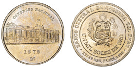 Moneda Republicana. Perú. 1.000 Soles de Oro. 1979. LIMA. Anv: CONGRESO NACIONAL 1979. // Rev: BANCO CENTRAL DE RESERVA DEL PERÚ. UN MIL SOLES DE ORO....