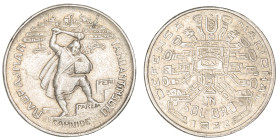 Moneda Republicana. Perú. 1 Sol de Oro. 1932. LIMA. Anv: DEFENSA NACIONAL UN SOL DE ORO 1932. // Rev: NAUPAJMAN TAHUANTINSUYU CAHUIDE PAREJA Perú. Ag....