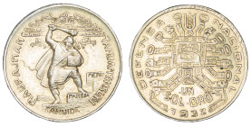 Moneda Republicana. Perú. 1 Sol de Oro. 1932. LIMA. Anv: DEFENSA NACIONAL UN SOL DE ORO 1932. // Rev: NAUPAJMAN TAHUANTINSUYU CAHUIDE PAREJA Perú. Ag....