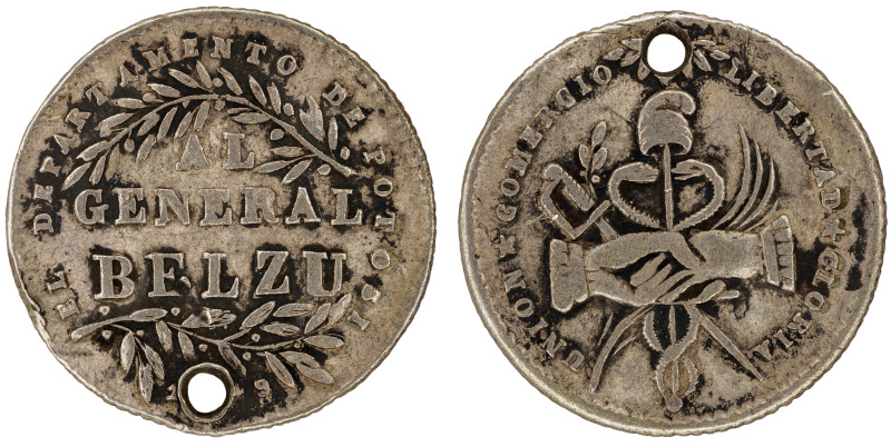 Medalla. Bolivia. Medalla-Módulo 1 Sol. (-1849-). POTOSI. Anv: LIBERTAD GLORIA U...