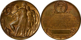 1917-1919 Mount Sinai Hospital Unit, Base Hospital Number Three in World War I Award Medal. By Adolph A. Weinman. Bronze. Choice Mint State.
75 mm. O...