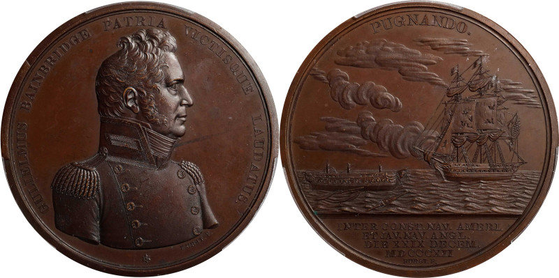 "1812" Captain William Bainbridge / USS Constitution vs. HMS Java Medal. Julian ...