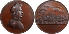 "1814" Lieutenant Robert Henley / Battle of Lake Champlain Naval Medal. Julian NA-11. Bronze. MS-65 BN (NGC).
65 mm. Struck from the original dies, r...