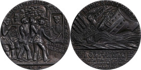 "1915" (1916) Sinking of the Lusitania Medal. Pennsylvania Copy. After Kienast OP-156. Cast Pewter. Error Date. Mint State.
57 mm.

Estimate: $75