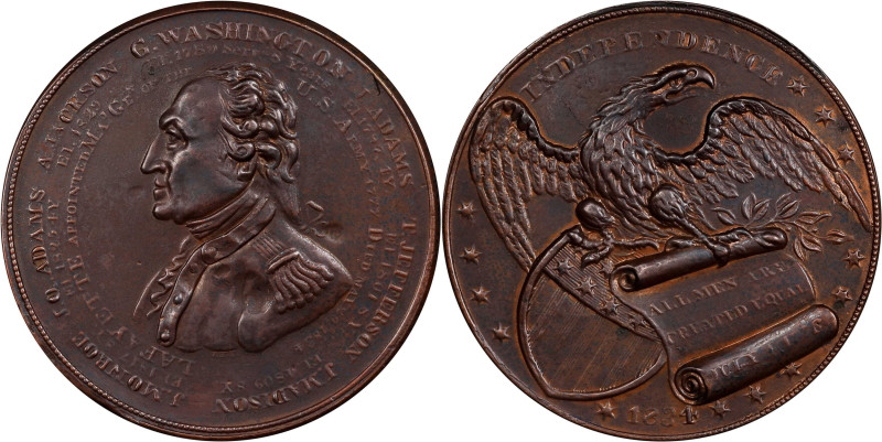 Electrotype Copy 1834 American Eagle Medal. After Musante GW-147, Baker-55. Copp...