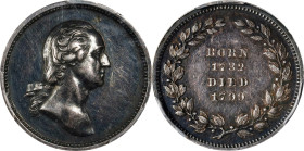 "1799" (ca. 1862) U.S. Mint Born and Died Medalet. Paquet AP Obverse - Second Wreath Reverse. Musante GW-444, Baker-155A, Julian PR-26. Silver. Specim...