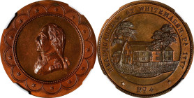 "1777" (ca. 1862) George Hampden Lovett's Headquarters Series Medal. No. 4, Whitemarsh. Second Obverse. Musante GW-491, Baker-194-4A. Copper. MS-65 RB...