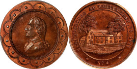 "1777" (ca. 1862) George Hampden Lovett's Headquarters Series Medal. No. 4, Whitemarsh. Second Obverse. Musante GW-491, Baker-194-4A. Copper. MS-64 RB...